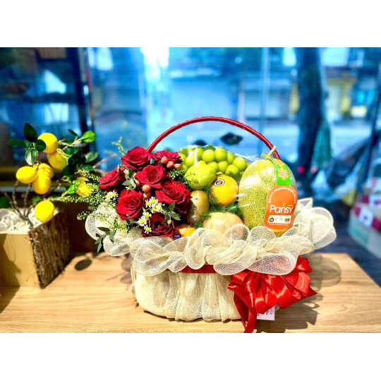Giỏ Qu&agrave; Tr&aacute;i C&acirc;y Mix Hoa 20