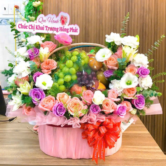 Giỏ Qu&agrave; Tr&aacute;i C&acirc;y V&agrave; Hoa 5