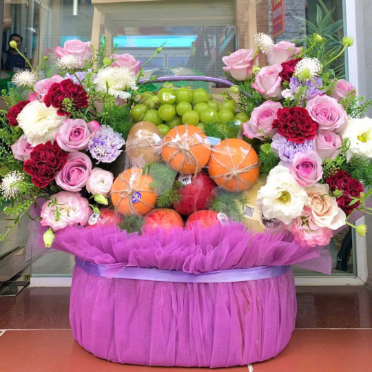Giỏ Qu&agrave; Tr&aacute;i C&acirc;y V&agrave; Hoa 11