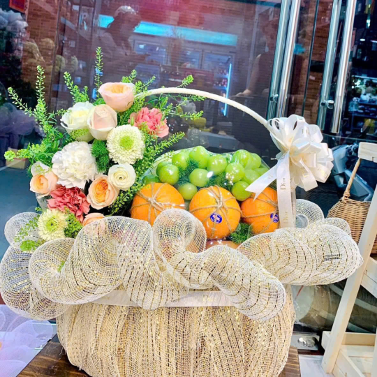 Giỏ Qu&agrave; Tr&aacute;i C&acirc;y V&agrave; Hoa 13