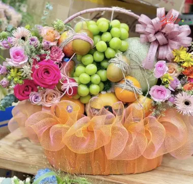 Giỏ Qu&agrave; Tr&aacute;i C&acirc;y Mix Hoa 15