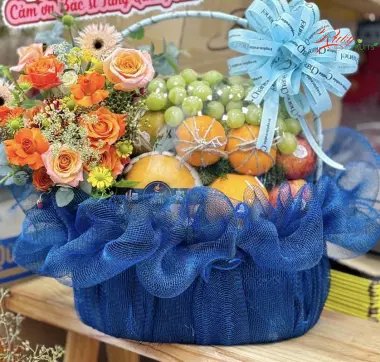 Giỏ Qu&agrave; Tr&aacute;i C&acirc;y Mix Hoa 16