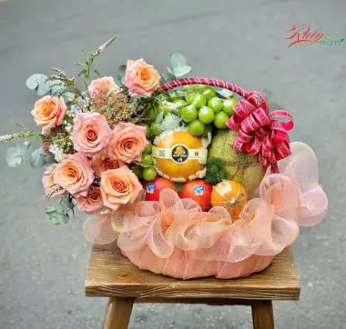 Giỏ Qu&agrave; Tr&aacute;i C&acirc;y V&agrave; Hoa 2
