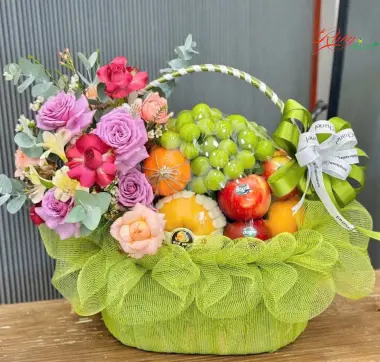 Giỏ Qu&agrave; Tr&aacute;i C&acirc;y V&agrave; Hoa 12