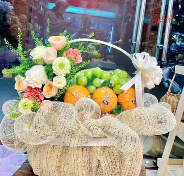 Giỏ Qu&agrave; Tr&aacute;i C&acirc;y V&agrave; Hoa 13