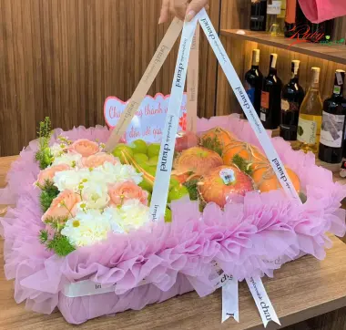 Giỏ Qu&agrave; Tr&aacute;i C&acirc;y V&agrave; Hoa 14